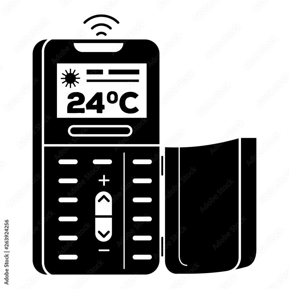 Poster remote control air conditioner icon. simple illustration of remote control air conditioner vector ic