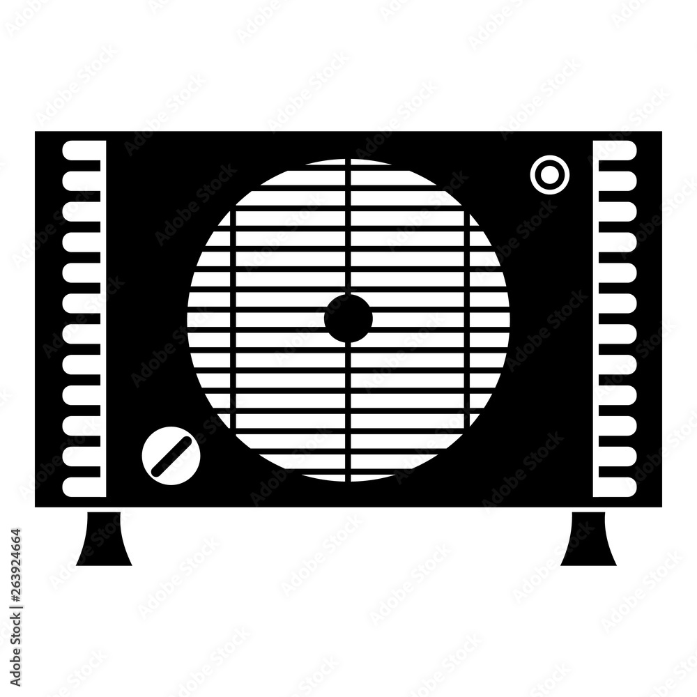 Poster air conditioning compressor icon. simple illustration of air conditioning compressor vector icon for