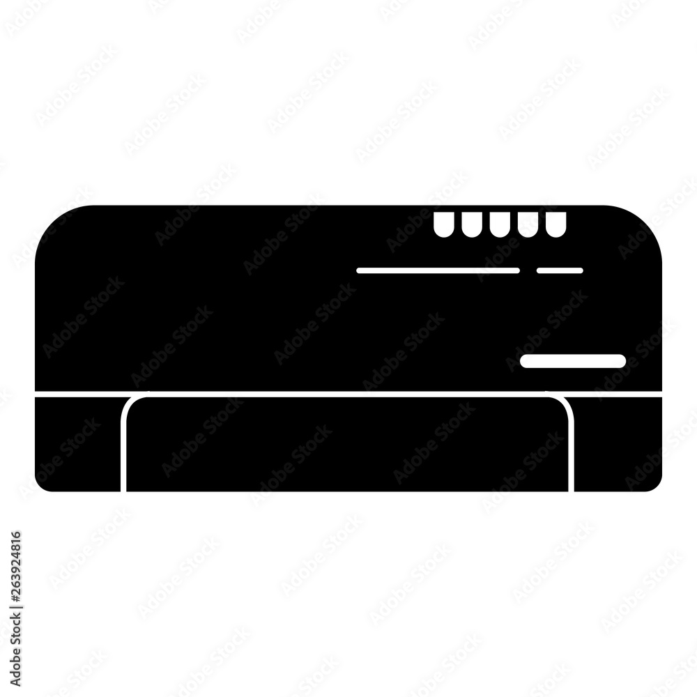 Poster split air conditioning system icon. simple illustration of split air conditioning system vector icon