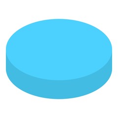 Circle pie chart icon. Isometric of circle pie chart vector icon for web design isolated on white background