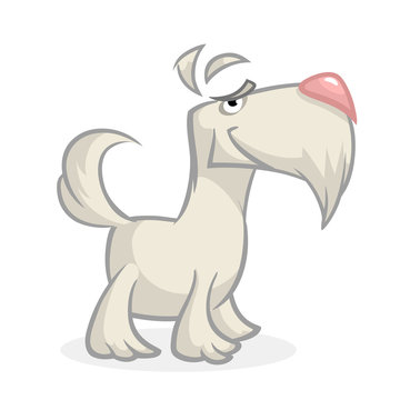 recommend clip art: Pretty and funny scottish terrier dog cartoon illustration