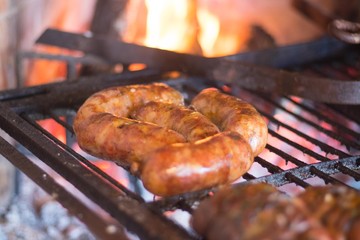 grilled meat on the grill