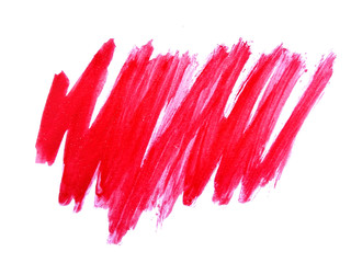 Abstract watercolor on white background. Red watercolor scribble texture. Red abstract watercolor background. It is a hand drawn.