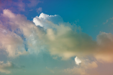 Fantastic sky and colorful clouds.