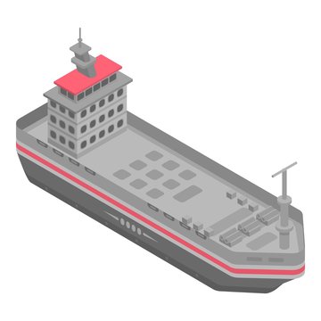 recommend clip art: Military ship icon. Isometric of military ship vector icon for web design isolated on white background