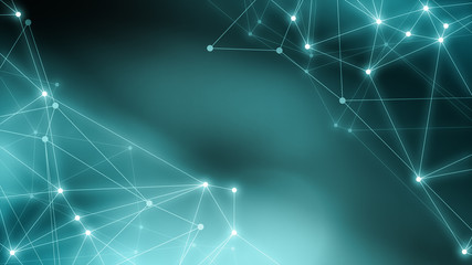 Connected abstract layout, abstract shapes connected modern illustration cyberspace, background