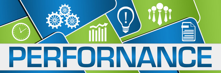 Performance Green Blue Rounded Squares Texture Symbols 