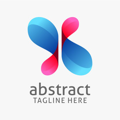 Abstract curvy logo design