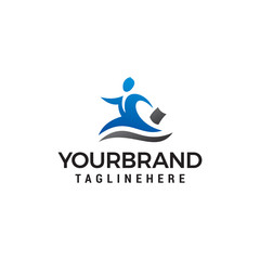 Fototapeta premium business people logo design concept template vector