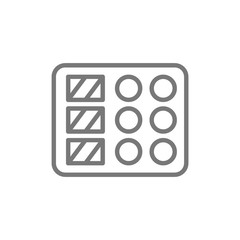 Sushi dish line icon.