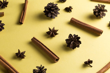 star anise and cinnamon for herbal tea containing vitamines