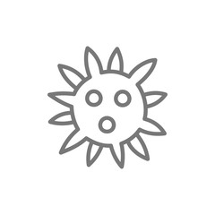 Virus, bacteria line icon.