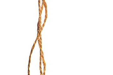 Twisted rope isolated on white background