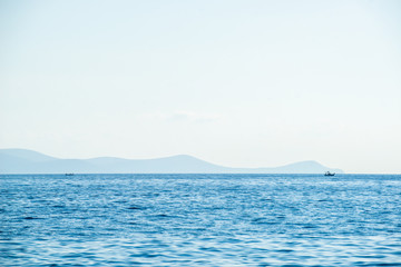 Mediterranean Sea in the morning on Crete