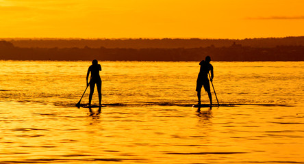 Fototapeta premium Sup sunsest