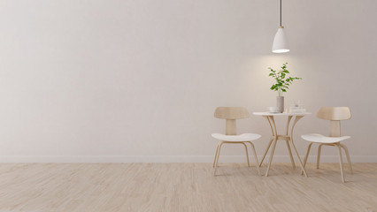 modern living room with a chair and table