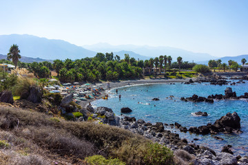 One of the beaches in Crete