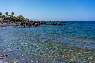 One of the beaches in Crete