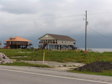 New Buildings After Hurrikan Katrina On Lake Pontchartrain, Louisiana