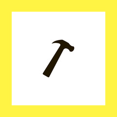 hammer vector icon. flat design