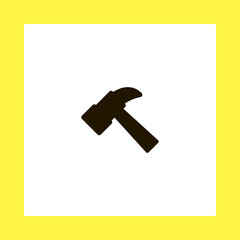hammer vector icon. flat design