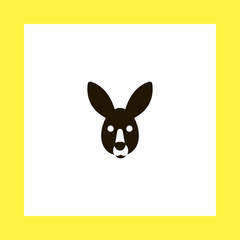 kangaroo vector icon. flat design