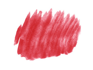 Abstract watercolor on white background. Red watercolor scribble texture. Red abstract watercolor background. It is a hand drawn.