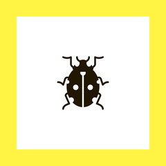 ladybug vector icon. flat design