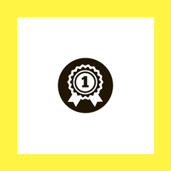 medal vector icon. flat design