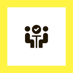 meeting vector icon. flat design