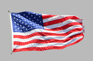 USA flag on isolated background.