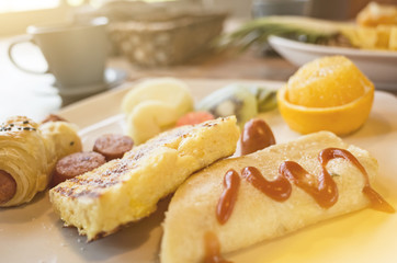 breakfast on the table