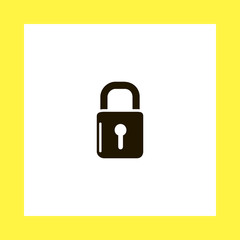 padlock vector icon. flat design