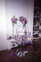 decoration of the banquet hall on the wedding day