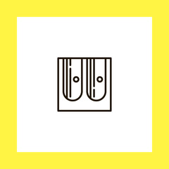 pencil sharpener vector icon. flat design