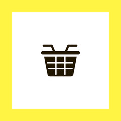 purchase basket vector icon. flat design