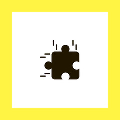 puzzle vector icon. flat design