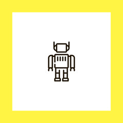 robot vector icon. flat design