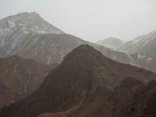 Car window scenery of Qinghai–Tibet railway in Tibet Autonomous Region, China.