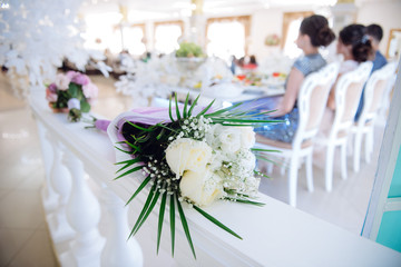 decoration of the banquet hall on the wedding day