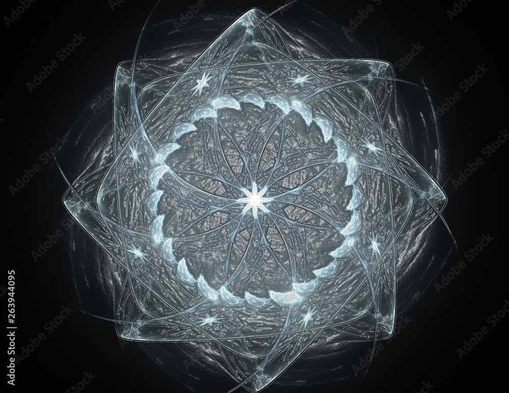 Aufkleber abstract fractal color background with crossing circles and oval. motion illustration.