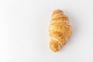 Isolated croissants white background. Tasty croissants