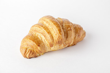 Isolated croissants white background. Tasty croissants