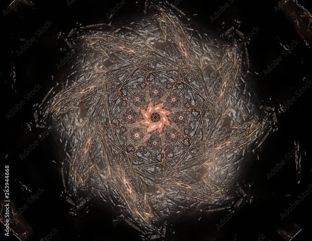 Poster abstract fractal color texture. digital art. abstract form & colors. abstract fractal element patter