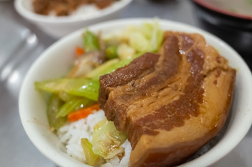 soy-stewed pork with rice
