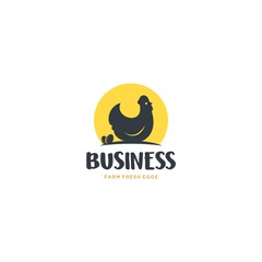 Farm Fresh Eggs Logo design vector illustration