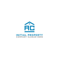 Logo template vector Design, property, real estate with the initials AC - Vector