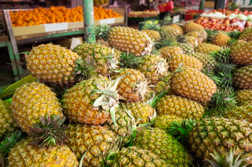 group of pineapple fruit