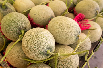 fruit of honeydew melons at the traditional mall