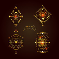 sacred geometry vector illustration. Good for logo, design of yoga mat and clothes.